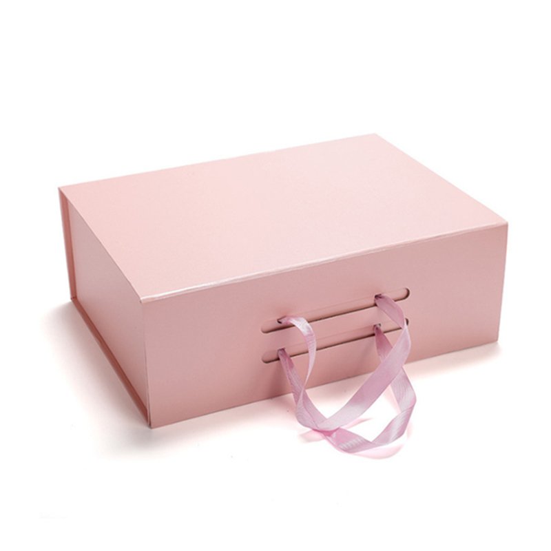 Wholesale Luxury High-end Custom Printing Cardboard Magnetic Gift Box Foldable Box for Clothing Shoes Packaging with Handle