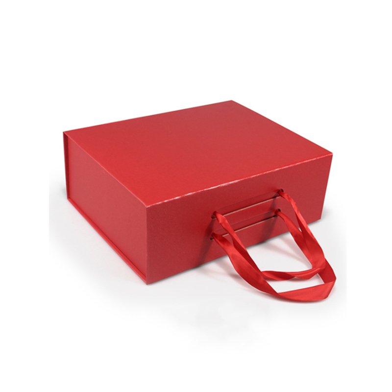 Wholesale Luxury High-end Custom Printing Cardboard Magnetic Gift Box Foldable Box for Clothing Shoes Packaging with Handle