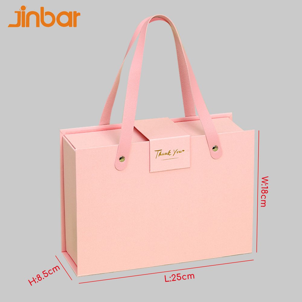 Sustainable Box Materials Handbag Gift Premium Pink Box Empty Chocolate Gift Box With Magnetic Lids For Retirement Celebration