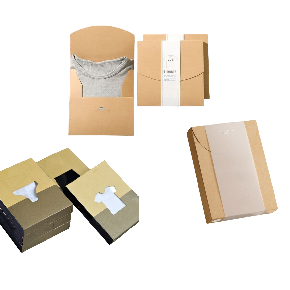 Custom Logo T-shirt Box Clothing Paper Boxes kraft paper folding packaging box