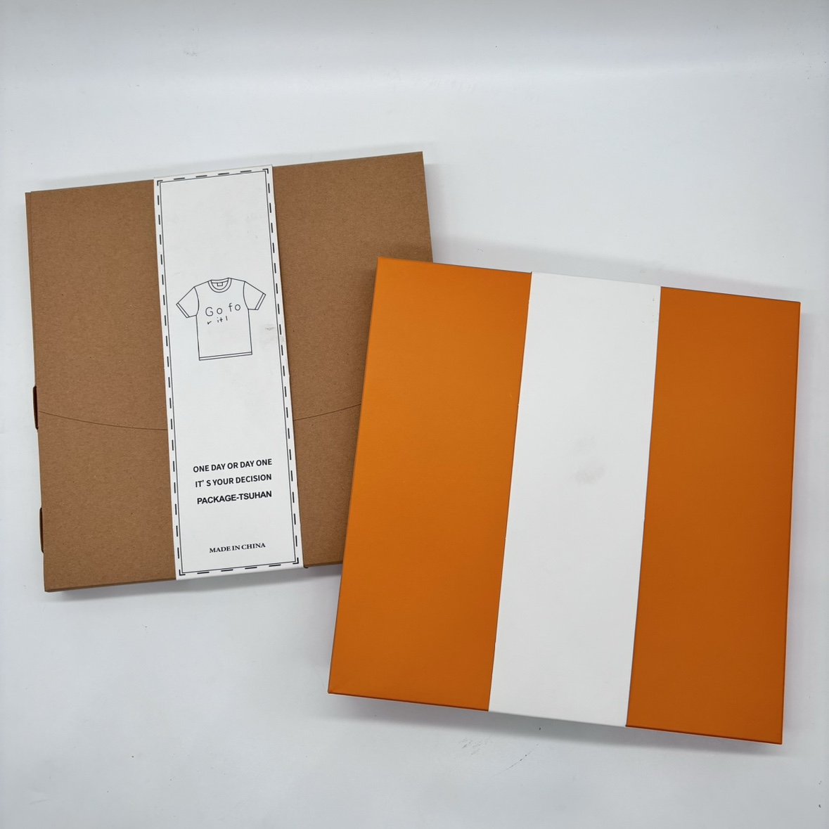 Custom Logo T-shirt Box Clothing Paper Boxes kraft paper folding packaging box
