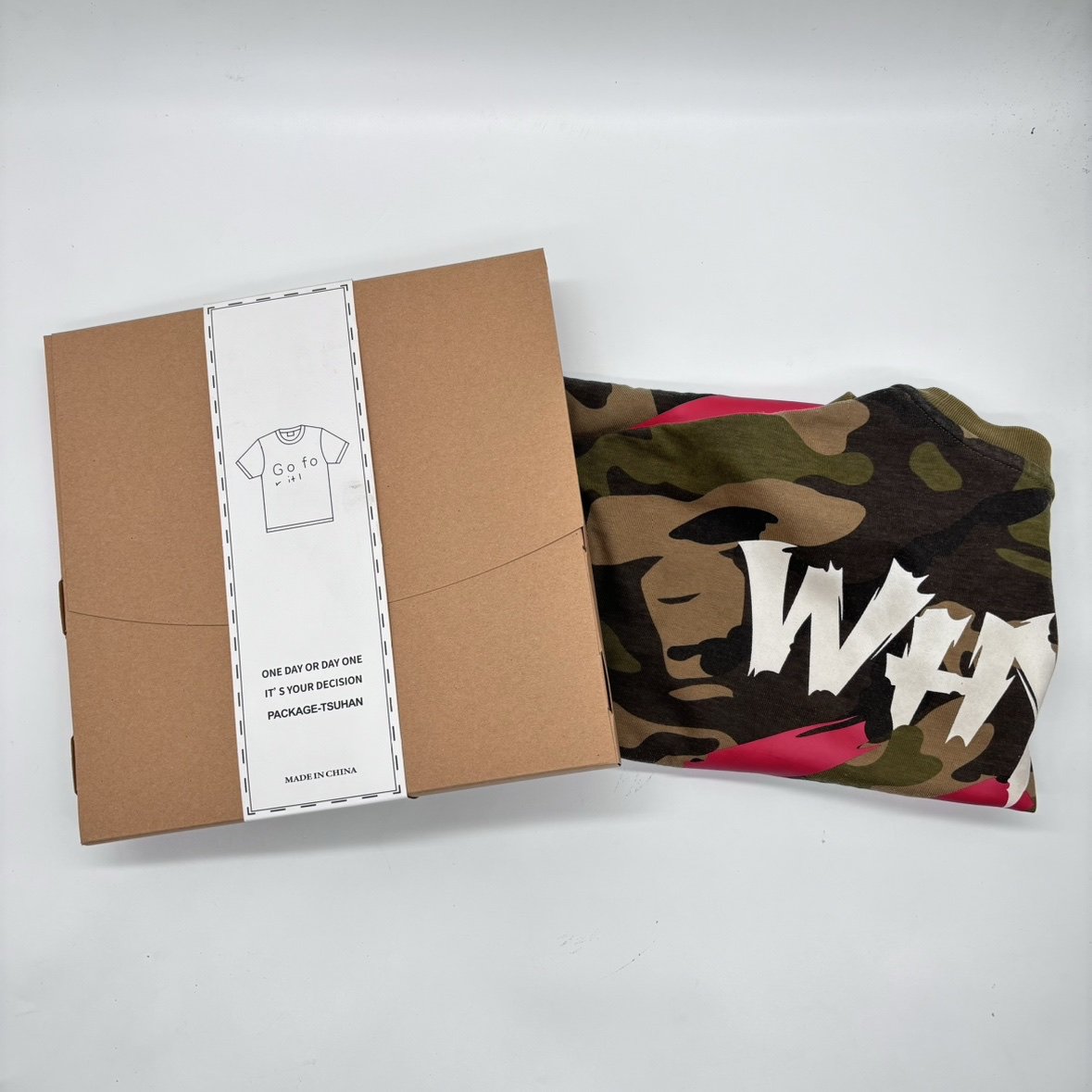 Custom Logo T-shirt Box Clothing Paper Boxes kraft paper folding packaging box