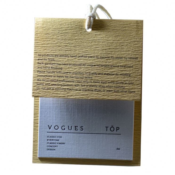 Eco-friendly Recycle Customized Brown Kraft Paper Hang Tags For Clothing And Packaging