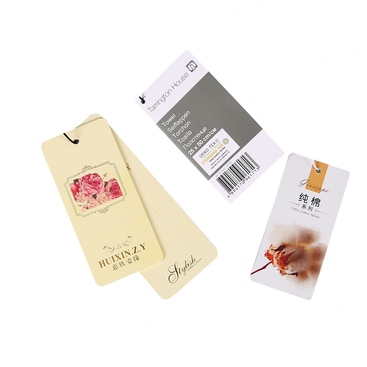 Eco-friendly Recycle Customized Brown Kraft Paper Hang Tags For Clothing And Packaging