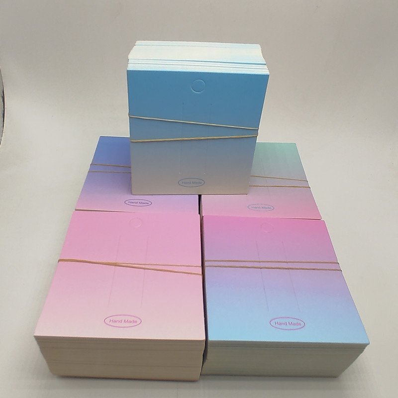 Wholesale Custom Color Paper Tag Jewelry Display Card Pendant Necklace packaging card Jewelry Backing Card for Earring