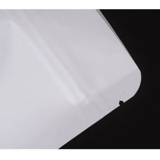 Custom Stand Up Zipper White/Brown Kraft Paper Resealable Ziplock Tea Dry Food Packaging Pouches Bag With Clear Window