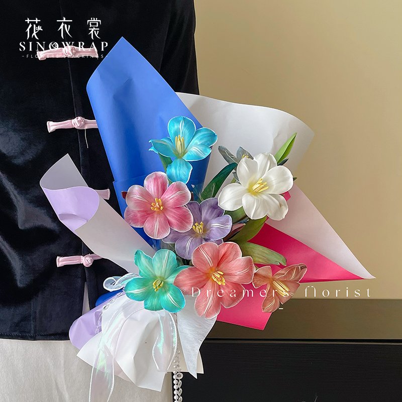 Spring Festival Paper Flower Wrapping Paper