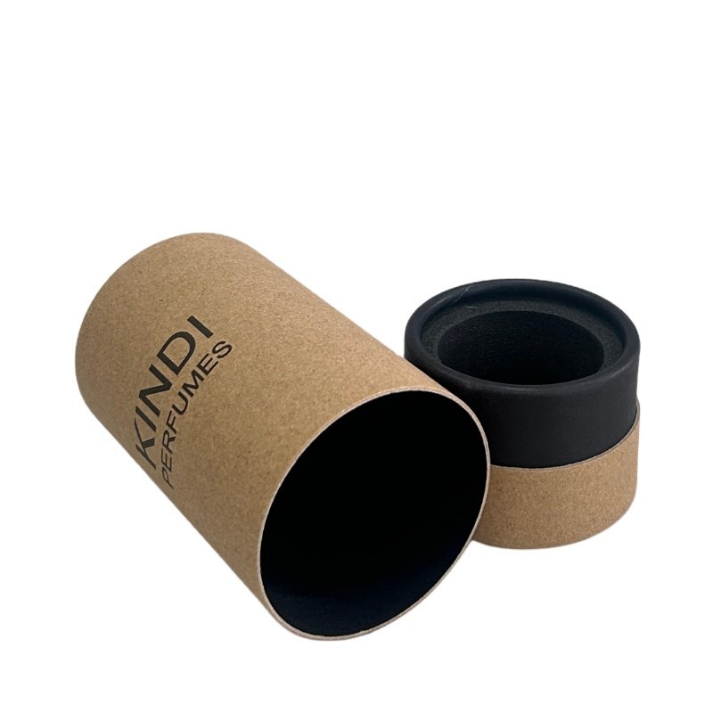Custom Brand Design Cylindrical Candle Gift Jar Tea Light Packaging Tube Stamped Vanishing Print Cylindrical Candle Box Bottle