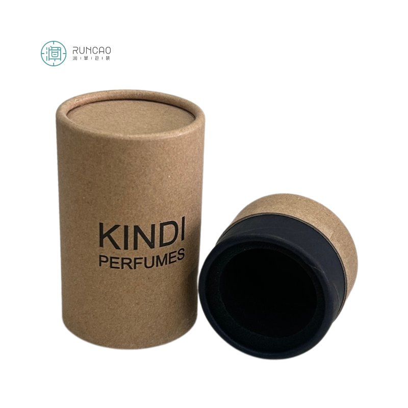 Custom Brand Design Cylindrical Candle Gift Jar Tea Light Packaging Tube Stamped Vanishing Print Cylindrical Candle Box Bottle