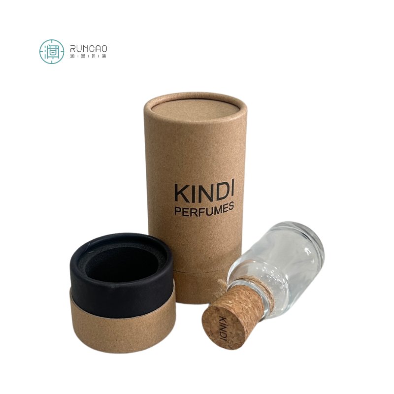 Custom Brand Design Cylindrical Candle Gift Jar Tea Light Packaging Tube Stamped Vanishing Print Cylindrical Candle Box Bottle