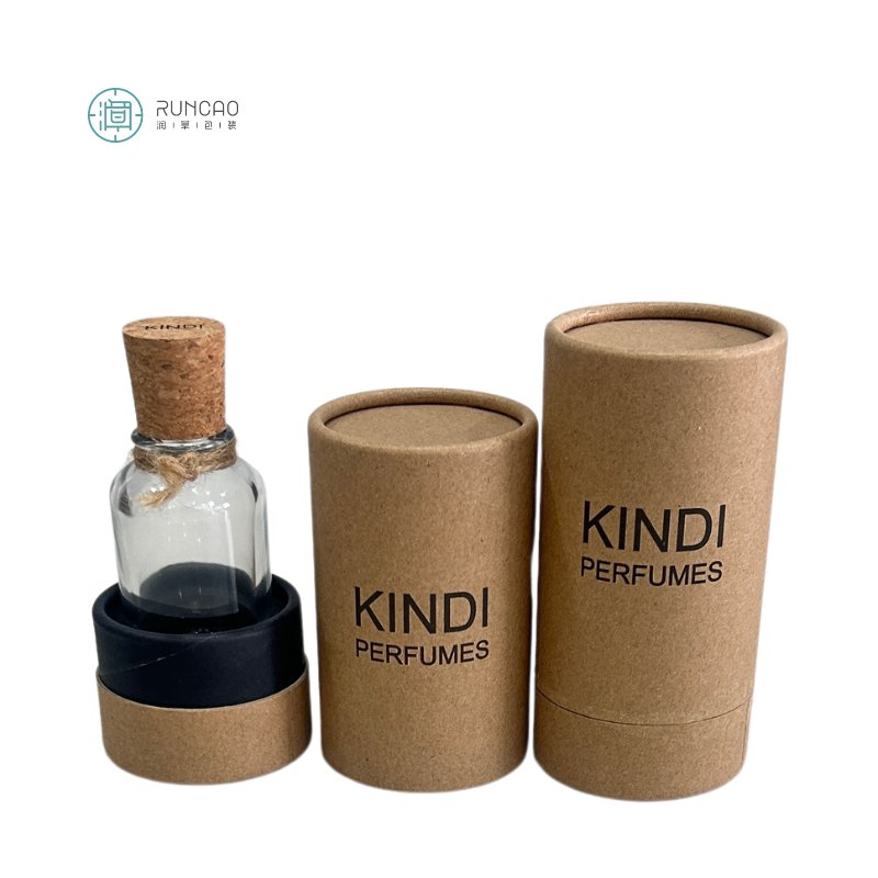 Custom Brand Design Cylindrical Candle Gift Jar Tea Light Packaging Tube Stamped Vanishing Print Cylindrical Candle Box Bottle
