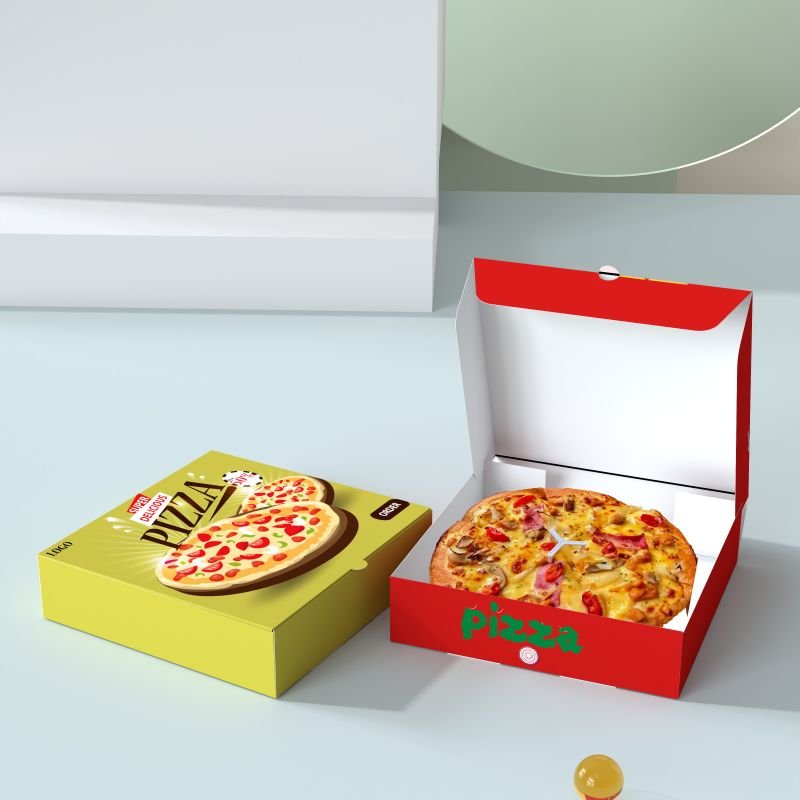 Cheap Price Biodegradable Food Grade Material Box Pizza Fast Food Packaging Paper Box