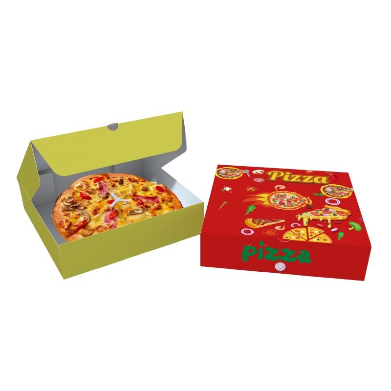 Cheap Price Biodegradable Food Grade Material Box Pizza Fast Food Packaging Paper Box