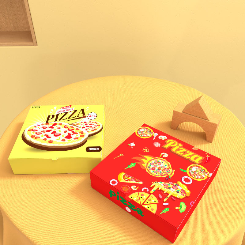 Cheap Price Biodegradable Food Grade Material Box Pizza Fast Food Packaging Paper Box