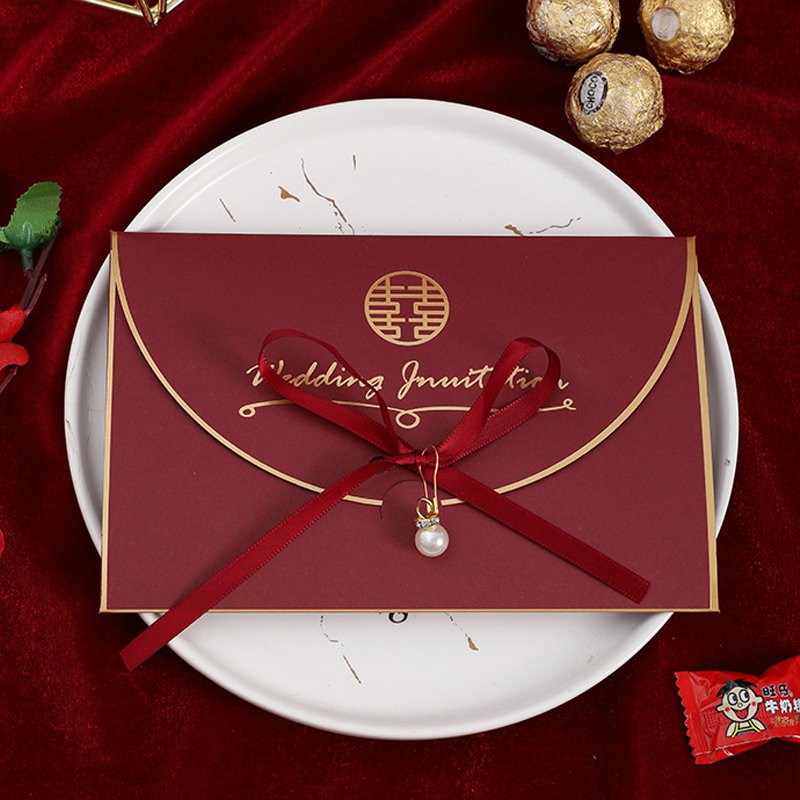 University Admission Invite Card Luxury Packaging Wedding Invitation Box With Satin Silk