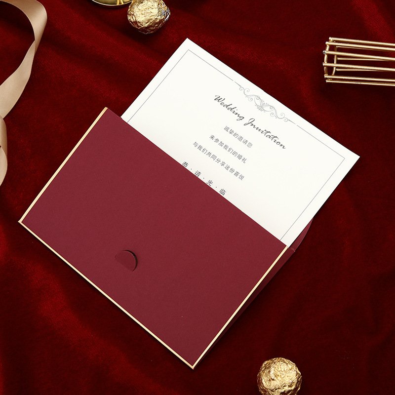 University Admission Invite Card Luxury Packaging Wedding Invitation Box With Satin Silk
