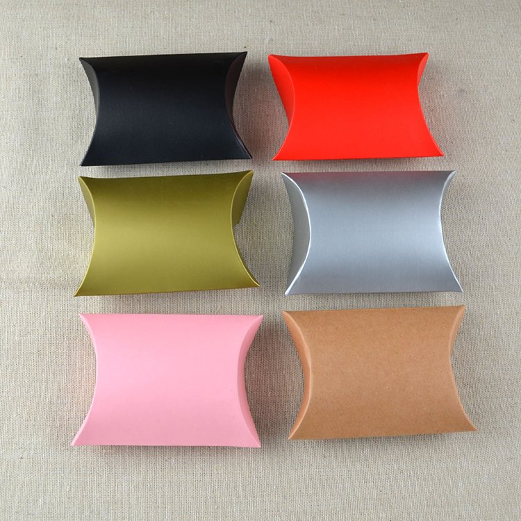 Multiple Colour Mesh Striped Mini Packaging Paper Wedding Bag Gift Candy Pillow Box