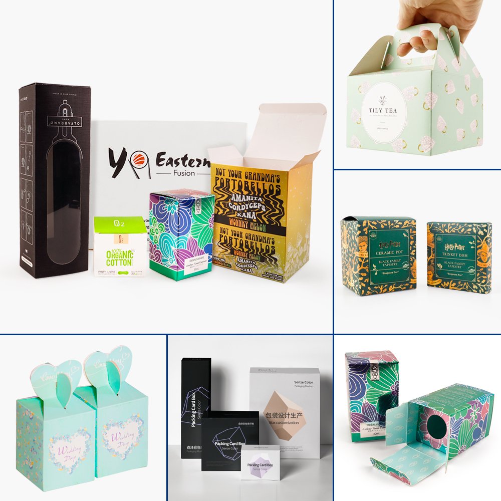 Recyclable Custom Cosmetic Skincare Recyclable Card Cardboard Craft Packaging Makeup Gift Paper Box for Small Business
