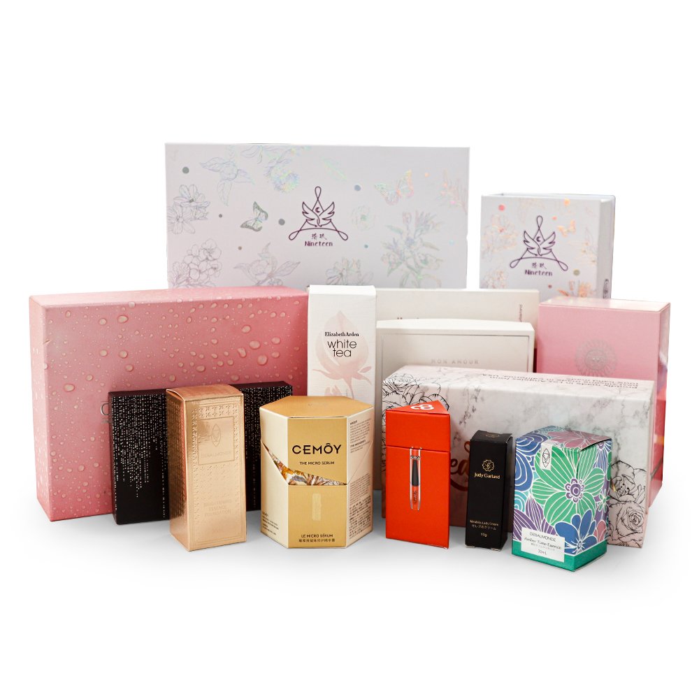 Recyclable Custom Cosmetic Skincare Recyclable Card Cardboard Craft Packaging Makeup Gift Paper Box for Small Business
