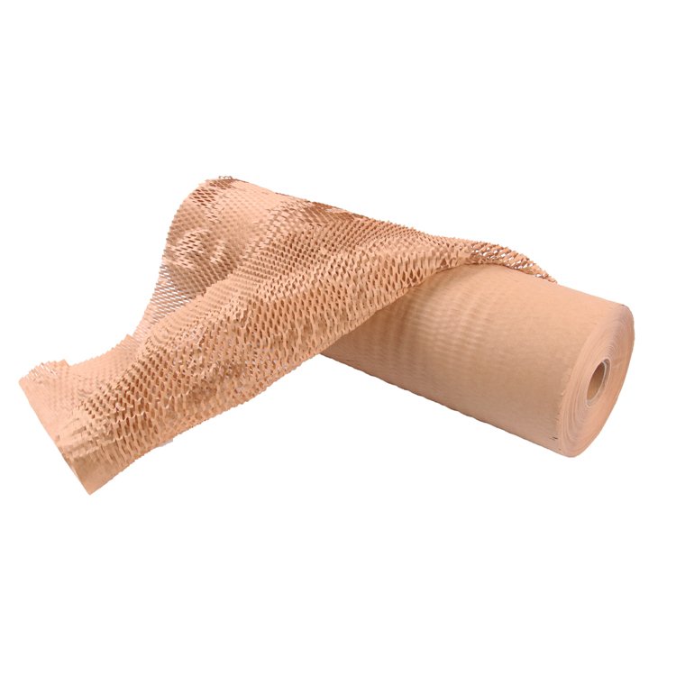 Recyclable Honeycomb Kraft Paper Roll Honeycomb Kraft Cushioning Wrapping Packaging