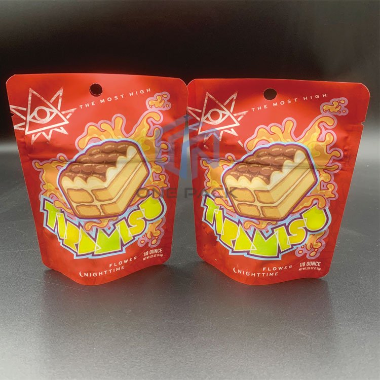 digital print 3.5g soft touch die cut mylar packaging smell child proof zipper bag aluminum foil edible gummy candy cookie pouch