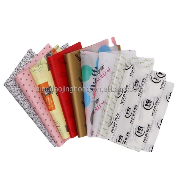 Wholesale Custom Christmas Floral Wrapping Paper Roll Tissue Paper Packaging Pulp Material Coating Printed Gift Wrapping Paper