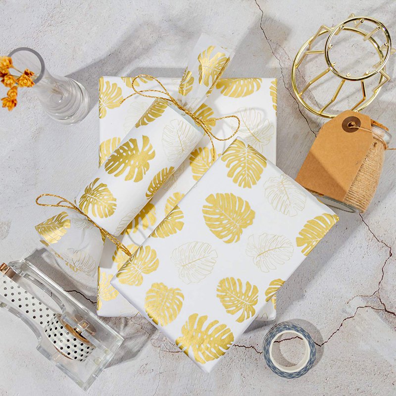 Wholesales Custom Logo Printed Gold Art Tissue Paper Craft Packaging Wrapping Gift Wrapping Tissue Paper