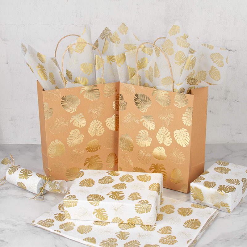 Wholesales Custom Logo Printed Gold Art Tissue Paper Craft Packaging Wrapping Gift Wrapping Tissue Paper