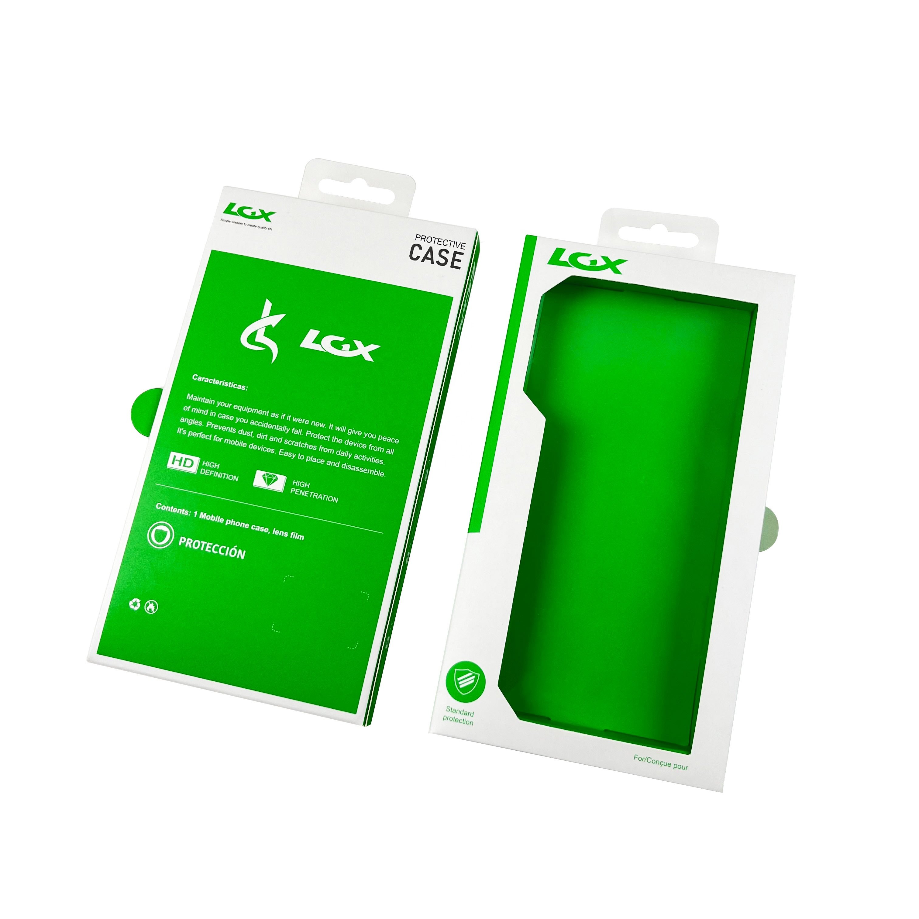 High quality customized sliding drawer paper box with pvc window universal cellphone case packing box for iPhone 15/16