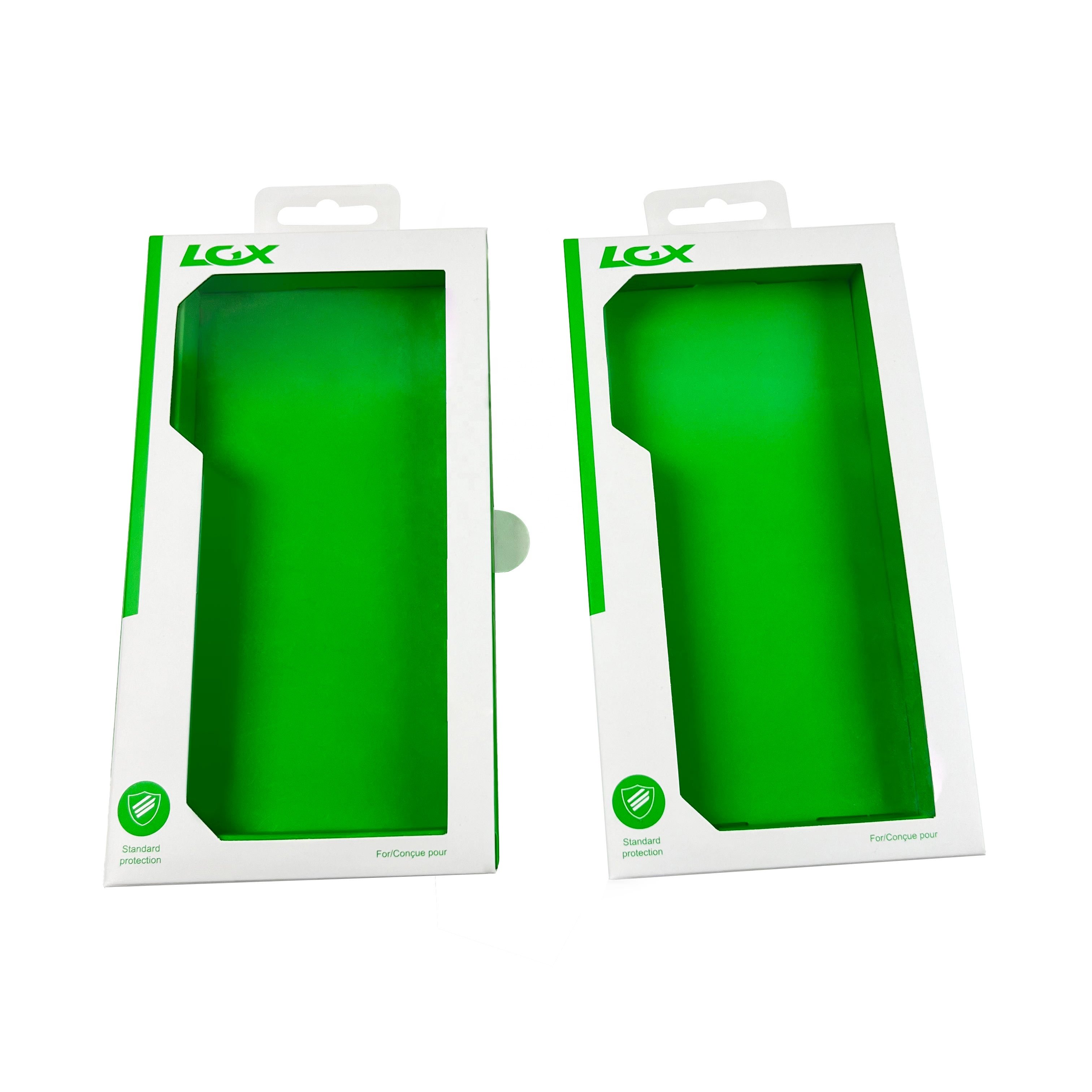 High quality customized sliding drawer paper box with pvc window universal cellphone case packing box for iPhone 15/16