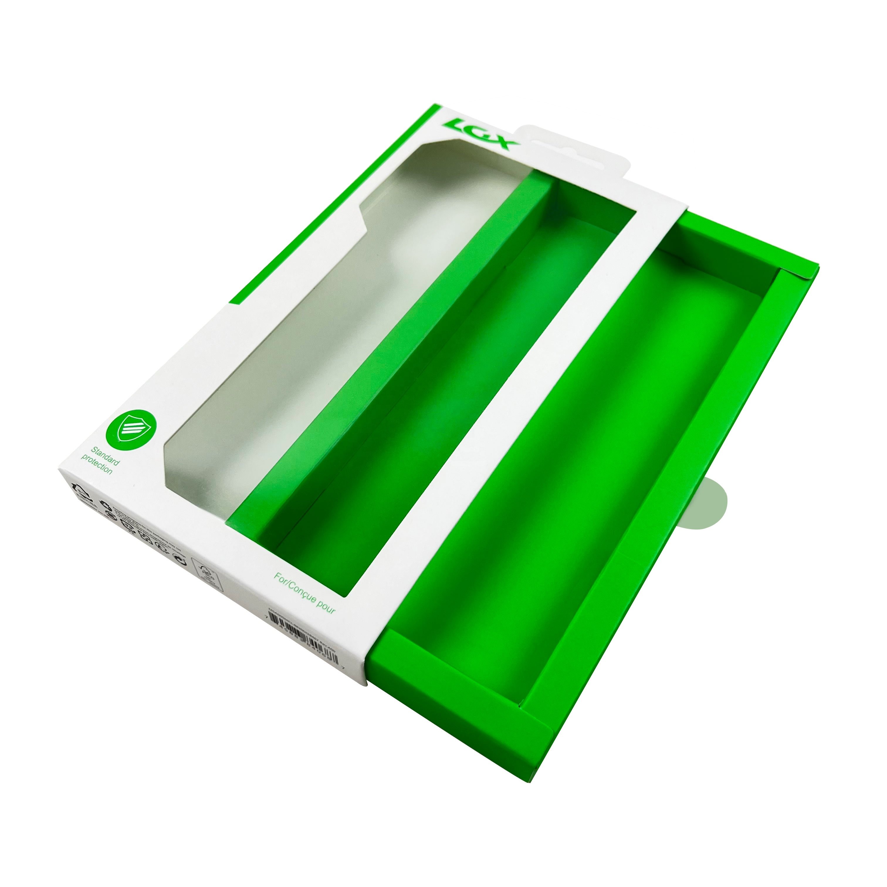 High quality customized sliding drawer paper box with pvc window universal cellphone case packing box for iPhone 15/16