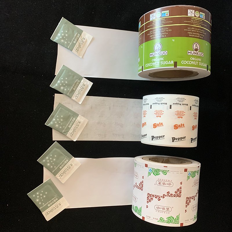 Disposable Sugar Salt Coffee Tea Pepper Spice Sachet Packing Baking Kraft PE Coated Paper Roll
