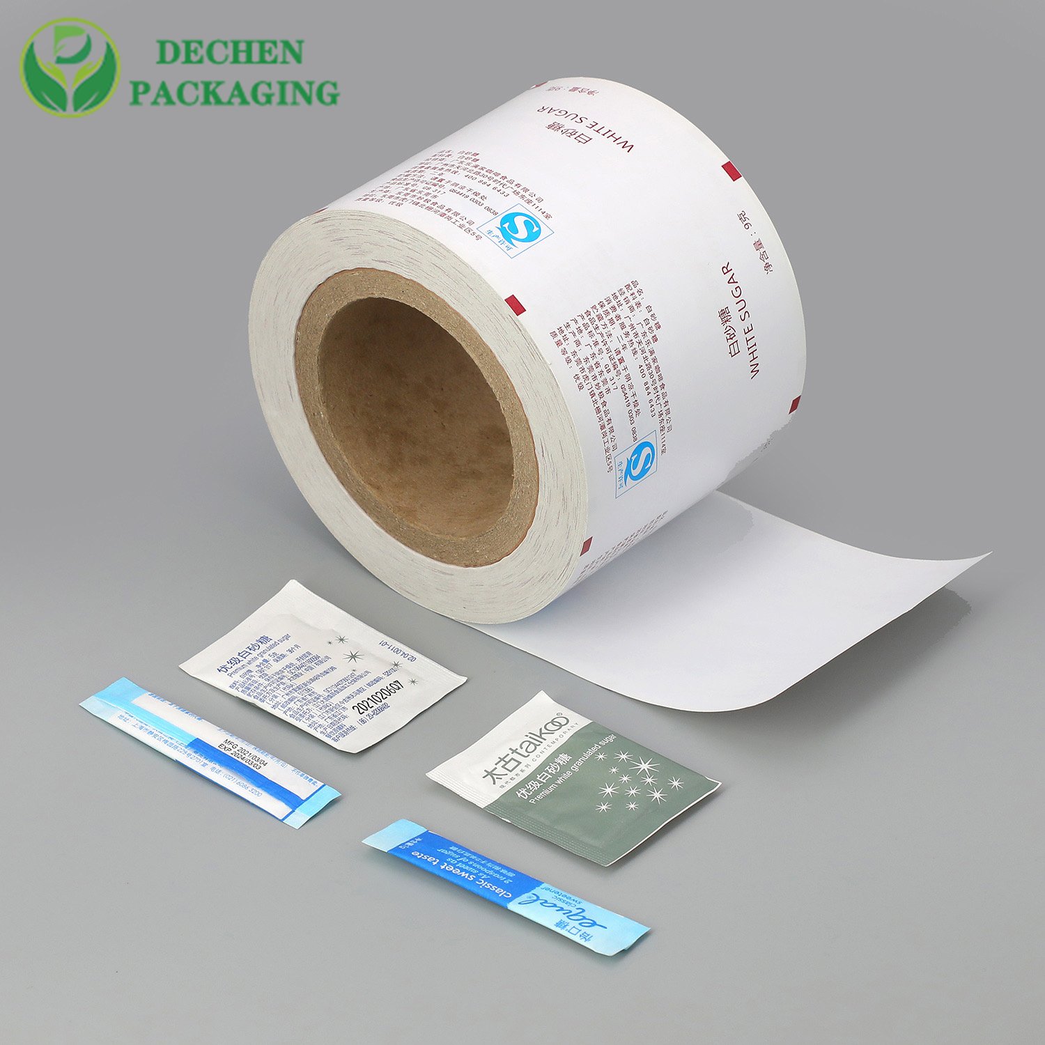 Disposable Sugar Salt Coffee Tea Pepper Spice Sachet Packing Baking Kraft PE Coated Paper Roll