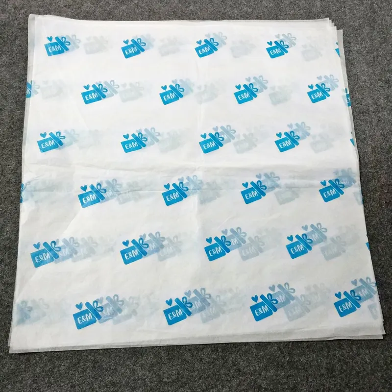 Eco friendly Silk Paper Wrap Packaging Clothes Printed Gift Tissue Paper Custom Logo White Paper For Packing Garment Jewelry