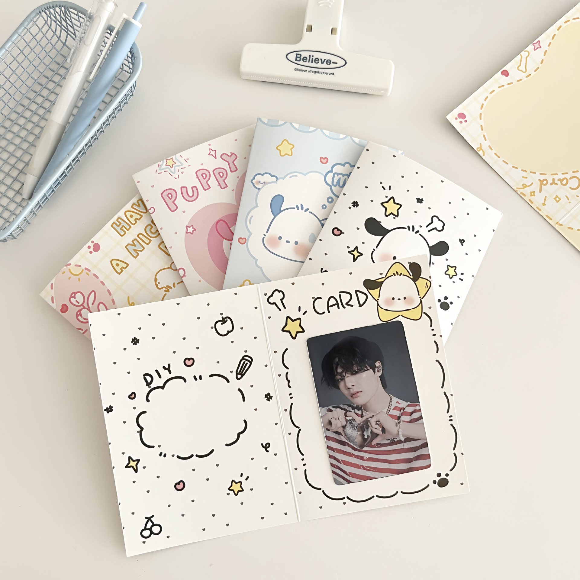 paper head card for packaging opp bag clear photocard binder custom