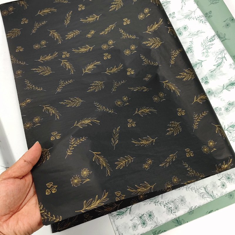 Grass Series 17g Fresh Style Bio-Degradable Gift Wrapping Paper 50x70cm Tissue Paper for Clothes Shoes Wine Packaging