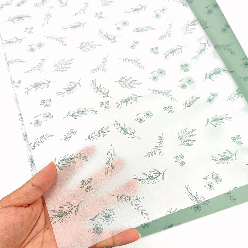 Grass Series 17g Fresh Style Bio-Degradable Gift Wrapping Paper 50x70cm Tissue Paper for Clothes Shoes Wine Packaging
