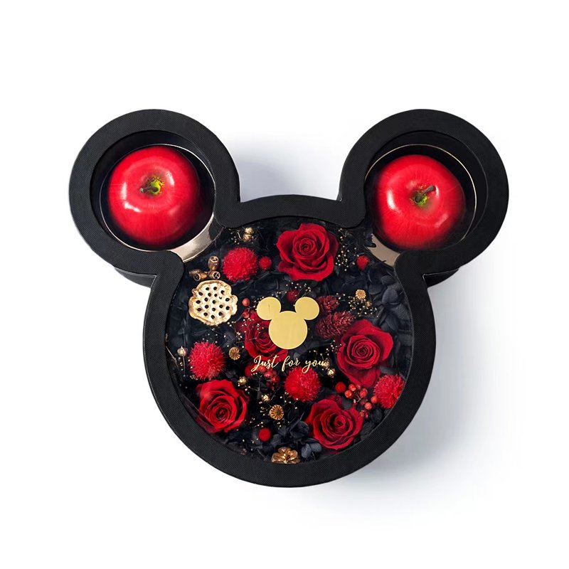 New Design Custom Luxury Bouquet Packaging Lovely Hand Gift Paper Mickey Mouse Box