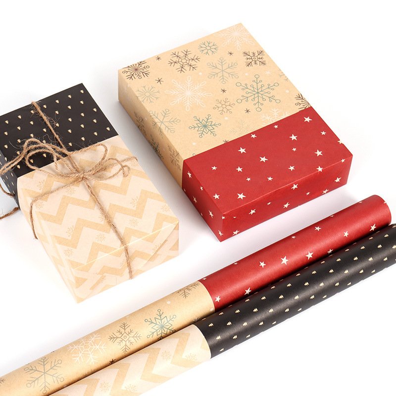 Christmas 80gsm Kraft Paper Wrapping Flower Bouquet Packaging Wrapping Paper for Christmas Eve Gift Craft Paper