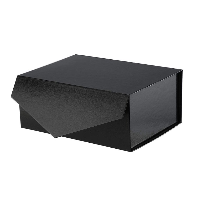 Custom Black White Stylish Magnetic Gift Box Garment Apparel Clothing Packaging Paper Box