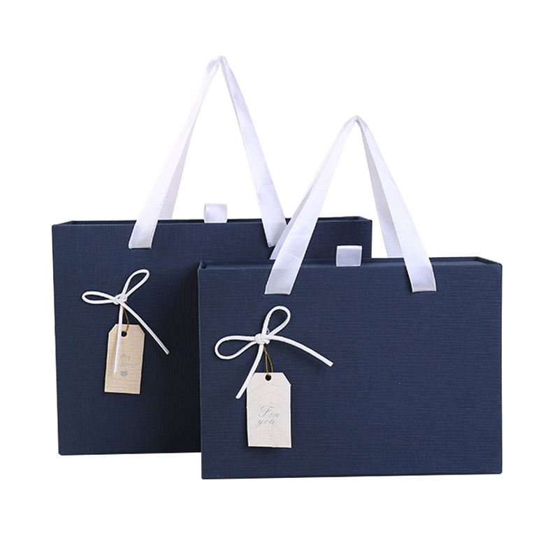 Festive paper gift box cosmetic packaging bag sustainable eco friendly cosmetic packaging