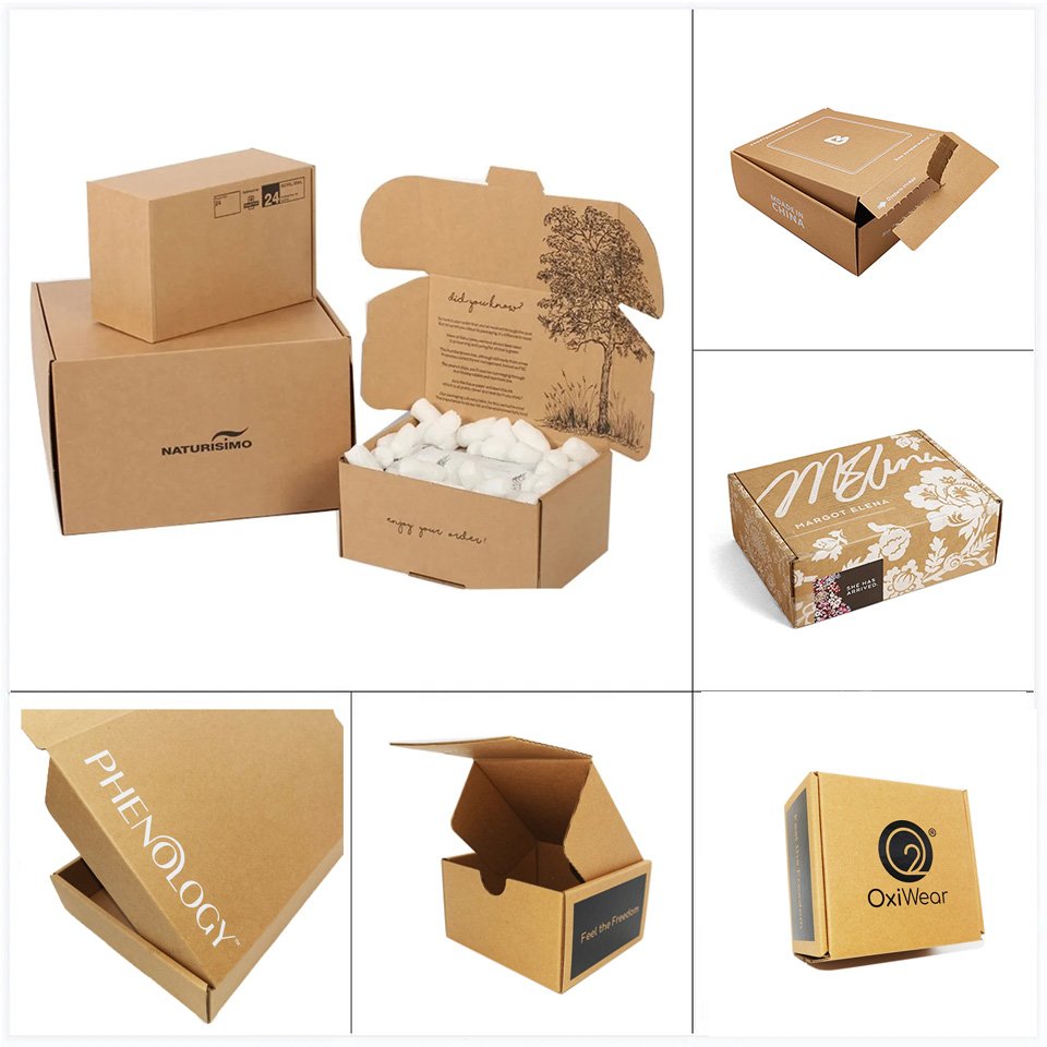 OEM Custom Printed Color Cardboard Mailer Box Packaging Corrugated Shipping gift Box For Garment perfume bottles paper boxes