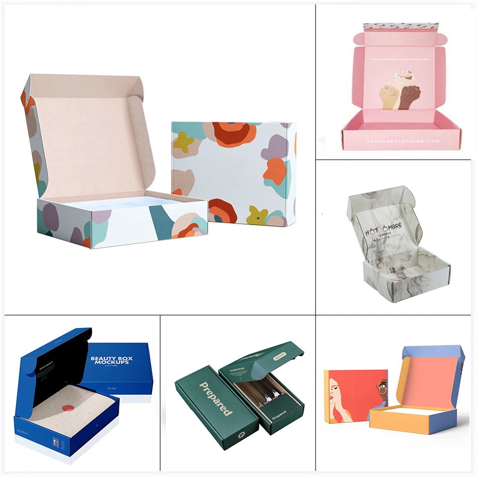OEM Custom Printed Color Cardboard Mailer Box Packaging Corrugated Shipping gift Box For Garment perfume bottles paper boxes
