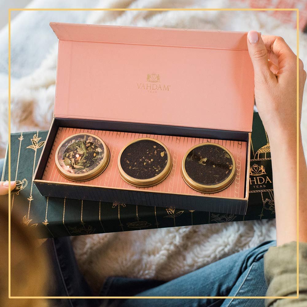 Customized Assorted Tea Cup Set Tea Tin Gift Box, Tea Packaging,UV Emboss Grey Board CMYK A5 Size Gift Box