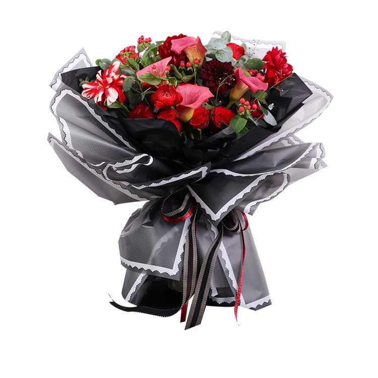 Good quality wholesale 60*60cm florist plastic waterproof customized wrapping paper