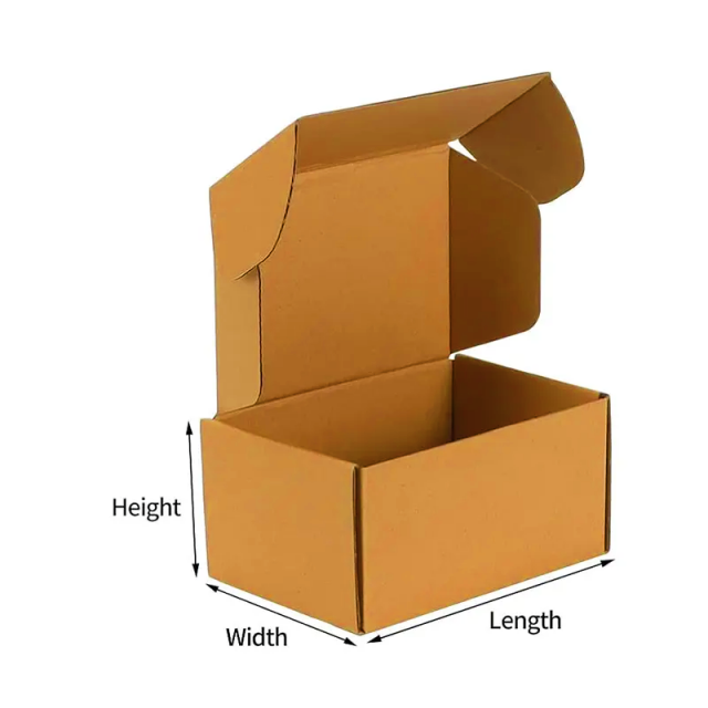 Popular corrugated packaging paper boxes for cosmetics and clothing foldable mailbox transport paper boxes