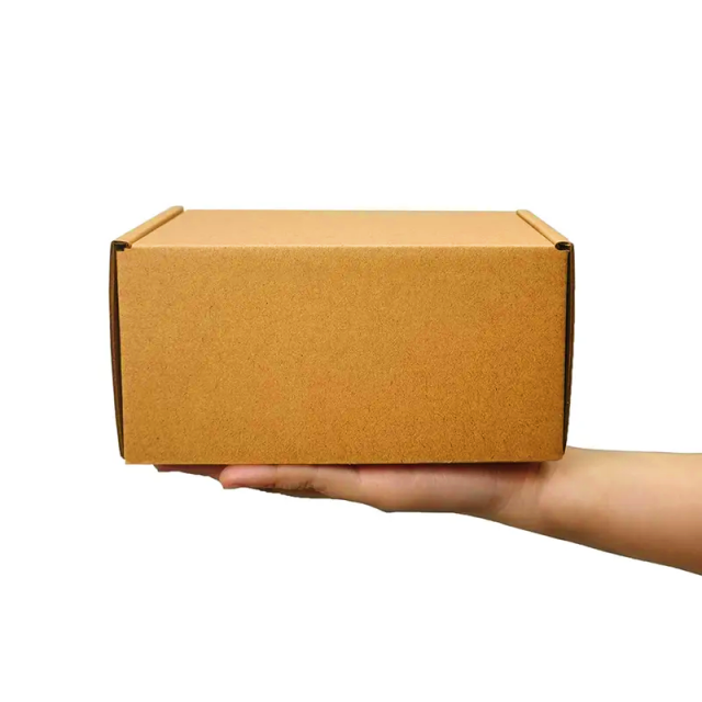 Popular corrugated packaging paper boxes for cosmetics and clothing foldable mailbox transport paper boxes