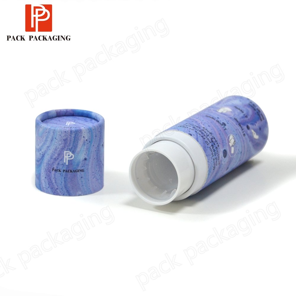 Cardboard Cylinder Skin Care Lip Balm Gift Cosmetics Printing Packaging Paper Tube With Custom Logo