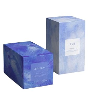 Customized Matt Colorful Art Paper Foldable Candle Gift box with logo printing Candle Packaging Boxes for Candle Jar