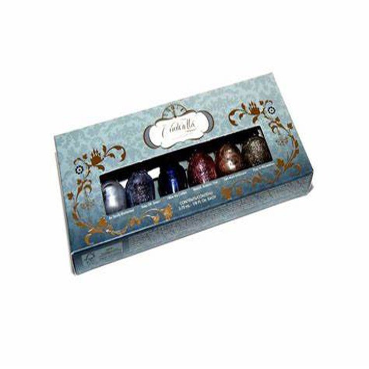 custom logo nail polish gel nail luxury paper cardboard packing Boxe See Through Paperboard Boxes With clear window